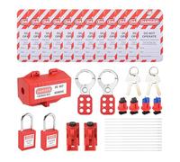 Taviko Electrical Circuit Breaker Lockout Tagout Set Safty Padlock Set Plug Lock Out Tag Station Hasps for Industry, Automobile