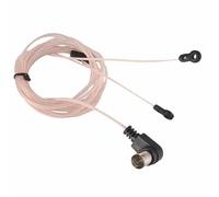 Taviko FM Broadcast Antenna 75 Ohm Dipole Indoor T Antenna Aerial Male F-Type Connector Transmitting FM Antenna Transparent Double Parallel Male