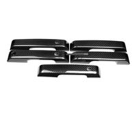 Taviron Automotive Exterior Door Handles Car Left Exterior Door Handle Carbon Fiber 4-Door Cover Trim Accessories for Raptor 2021-2024