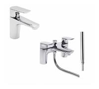Tavistock Strike Bath Shower Mixer Tap & Basin Mixer Tap Set - TSE11 + TSE42