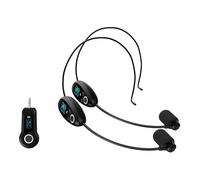 TAVOSOP Wireless Microphone System for 2 People, 2.4G Dual Wireless Headset Mics Ideal for Speakers, Voice Amplifier, PA System, Teacher, Tour Guides, Fitness Instructor