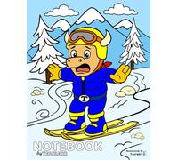 Tavraki the Cowboy Bull Notebook 9: The Ski Ride: A kids’ notebook with a cowboy story, a coloring page, and lined pages for writing