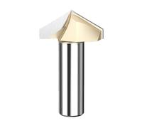 TavRav 1/2inch Shank V Groove Router bit 120 Degree 32mm Dia Carbide Tipped CNC v bit for Woodworking Engraving Carving