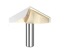 TavRav 1/2inch Shank V Groove Router bit 120 Degree 50mm Dia Carbide Tipped CNC v bit for Woodworking Engraving Carving