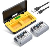 TAVT 2Pcs 1500mAh NP-FW50 Battery with Dual Battery Storage Charger for Sony ZV-E10 A6500 A6400 A6000 A5100 A5000 A6300 A7 A7II A7R A7RII A7S A7SII RX10 II III IV Cameras