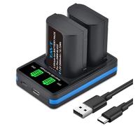 TAVT 2Pcs 2600mAh DMW-BLK22 Battery and Charger for Panasonic Lumix DC-S5, S5 II, S5 IIX, S9, GH6, G9, G9 II, GH5II DC-GH7 Camera