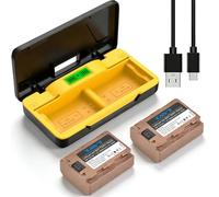 TAVT 2pcs 2600mAh NP-FZ100 Battery and Charger for Sony Alpha A1, A7 IV, A7R III, ZV-E1, A7R V, FX30, A6700, A6600, A7C, A9, A9 II, A9R, ZV-E10 II