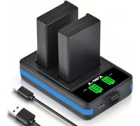 TAVT 2Pcs EN-EL9A EN-EL9 Battery and Charger for Nikon D5000, D40, D60, D3000, D40x Camera