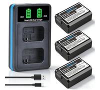 TAVT 3 Pack NP-FW50 Battery and Charger for Sony ZV-E10, A7S, A7S II, A7 II, A7, A7R, A7R II, A3000, A5000, A5100, A6000, A6300, A6500, A6400, NEX-3/5/6/7, DSC-RX. 10/II/III/IV