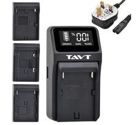 TAVT LP-E6 Battery Charger for Canon LP-E6N,LP-E6NH, LP-E6P, BP-808, BP-819, BP-820, BP-828, BP-827, BP-911, BP-930, BP-945, BP-970G, for Sony NP-F570 NP-F770 NP-F970 NP-FM50, NP-FM500H UKLEDRCE6