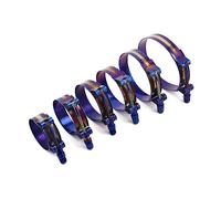 TAWAPA jubilee clips,pipe clips, Hose Clamp T Bolt Stainless Steel Burnt Titanium Blue Adjustable Pipe Fix Clip Kit 1.75 Inch to 3.5 Inch 45mm to 98mm (Color : 45 53mm) (Color : 78 86mm)