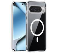 Tawarror Magnetic Case for Google Pixel 10/10 Pro, Compatible with Magsafe, Transparent Case for Google Pixel 10 Pro, Hard PC + TPU Bumper Anti-Shock Protection Case