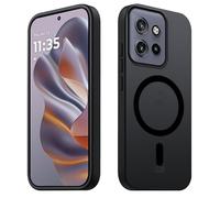 Tawarror Magnetic Case for Motorola Edge 50 Neo, Compatible with MagSafe, Translucent Matte Case for Moto Edge 50 Neo Hard Back Cover PC Anti Scratch TPU Shockproof Protection Case, Black