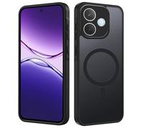 Tawarror Magnetic Case for OPPO A5 Pro 4G/5G, Translucent Matte Back PC Anti-scratch TPU Bumper Thin Protective Case, Black