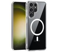 Tawarror Magnetic Case for Samsung Galaxy S23 Ultra 5G, Compatible with Magsafe, Transparent Case for Samsung S23 Ultra, Hard PC + TPU Bumper Anti-Shock, Anti-Scratch Protection Case