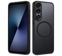 Tawarror Magnetic Case for Sony Xperia 1 VII, Compatible with MagSafe, Translucent Matte Case for Sony Xperia 1 VII Hard Back Cover PC Anti Scratch TPU Shockproof Protection Case, Black