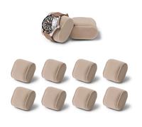 TAWBURY Bayswater Watch Box Pillows - Extra-Small | 16.5cm/6.5" Circumference | 55mm/2.2" Width | Compatible with Bayswater 8 Slot Watch Box (Taupe) | Pack of 8 Pillows (Beige/Cream)