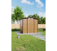 Tawny Galvanized Steel Outdoor Garden Storage Shed H&O Direct Tan One Size