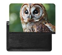 Tawny Owl Slim Passport Holder Credit Card Cover Travel Essentials Wallet