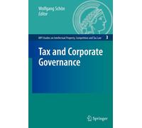 Schn - Tax and Corporate Governance - New hardback or cased book - 76 - S555z