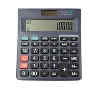 Tax Calculator,Accounting Calculator with Tax and Check Function,Large Buttons,10+2 Digits 2-line LCD,Dual Solar Power and Battery for School Office Business Home Daily Use,Black