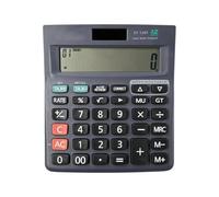 Tax Calculator,Desktop Calculator,Large Buttons,10+2 Digits 2-line LCD,Dual Solar Power and Battery with Tax and Check Function for School Office Business Home,Black