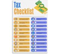 Tax Record Checklist Poster Small Business Accounting Aid
