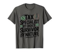Tax Specialist by Choice, Survivor by Nature, Bookkeeping T-Shirt
