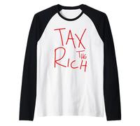 Tax The Rich AOC Red Raglan Baseball Tee