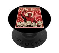 Tax The Rich Billionaires Liberal Socialist Communist PopSockets Adhesive PopGrip