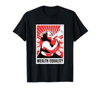 Tax The Rich Wealth Equality Megaphone Woman Social Justice T-Shirt