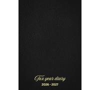 Tax Year Diary 2026-2027 For Self-Employed A5: Small Black Income & Expense Log Book for Taxes, Including Calendars, Business Contact List, Password Log, Annual Financial Summary, and Daily Planner