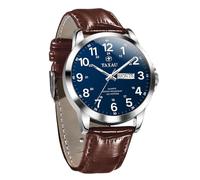 Taxau G8409P Men Watch, Blue Face Brown Band-G8409, ROUND, Minimalist