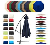 Taxestmy Replacement Parasol Canopy Waterproof for 1.0m/2m/2.3m/2.5m/2.7m/3m/3.5m/4m Weatherproof Parasol Replacement Canopy Cover Patio Umbrella Cloth 6/8 Ribs Diameter Large Patio Umbrella