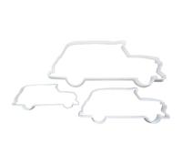Taxi Cab London Car Shape Cookie Cutter Dough Biscuit Pastry Fondant Sharp Stencil Black Vehicle Cabbie Taxicab (Medium)