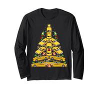 Taxi Car Christmas Tree Funny Vehicles Xmas Adult and Kids Long Sleeve T-Shirt