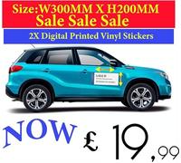 Taxi Door Stickers 2X - High Performance Air Release Vinyl - NOT MAGNETIC