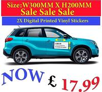 Taxi Door Stickers 2X - High Performance Air Release Vinyl - NOT MAGNETIC