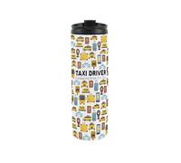 Taxi Driver Travel Mug - Novelty Driver Gift Reusable Stainless Steel Vacuum-Sealed Double-Walled Hot/Cold Drinks Travel Flask 500ml (16 fl oz)