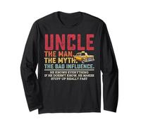 Taxi driver uncle the man the myth uncle father's day bday Long Sleeve T-Shirt
