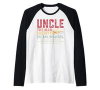Taxi Driver Uncle The Man The Myth Uncle Father's Day Bday Raglan Baseball Tee