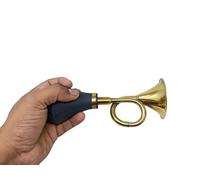 Taxi Horn Circular Bulb Brass Blow Horn for Bicycles Vintage Brass Car Bike Bus Bugle Horn Retro Clown Horn Metal Air Horn with Squeeze Bulb for Bicycle Golf Cart.(RED)