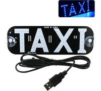 Taxi LED Light Sign Decor for Car,with 2PCS Suction Cups,USB Plug, Decal Stickers, Windscreen Cab Indicator Lamp Signal Light,for Trucks, SUVs，Driver Accessories,Bright Flashing Hook on Car Window