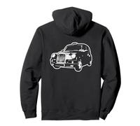 Taxi London Black Cab Outline Novelty Souvenir Memorabilia Pullover Hoodie