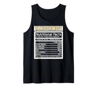 Taxidermist Nutrition Facts Funny Critical Skill Label Tank Top