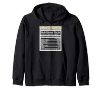 Taxidermist Nutrition Facts Funny Critical Skill Label Zip Hoodie