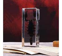 Taxidermy Black Scorpion Insect in Resin, 4.3 x 1.7 x 1 inches Real Bug Black Scorpion Specimens Animal in Resin Paperweights Specimen for Classroom Science Education Desk Decor (Black Scorpion)