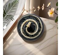 Taxidermy Snake Bones, Real Snakes Animal Specimens in Resin for Classroom Science Education, Taxidermy Insect Resin Skeleton(Circular Snake Skeleton) (Snake Bone)