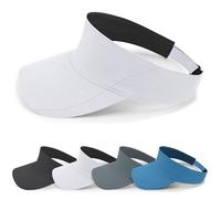 Taximi Sports Sun Visor Hats for Women Men, Adjustable Breathable Cooling Athletic Visors for Tennis Golf Running Pickleball (UK, Alpha, S, M, White)