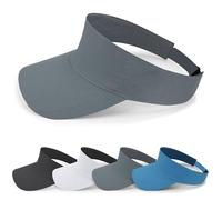 Taximi Sports Sun Visor Hats for Women Men, Adjustable Breathable Quick-Dry Sun Visors, Moisture Wicking Tennis Visors for Golf, Running, Pickleball, Daily Wear (Gray)